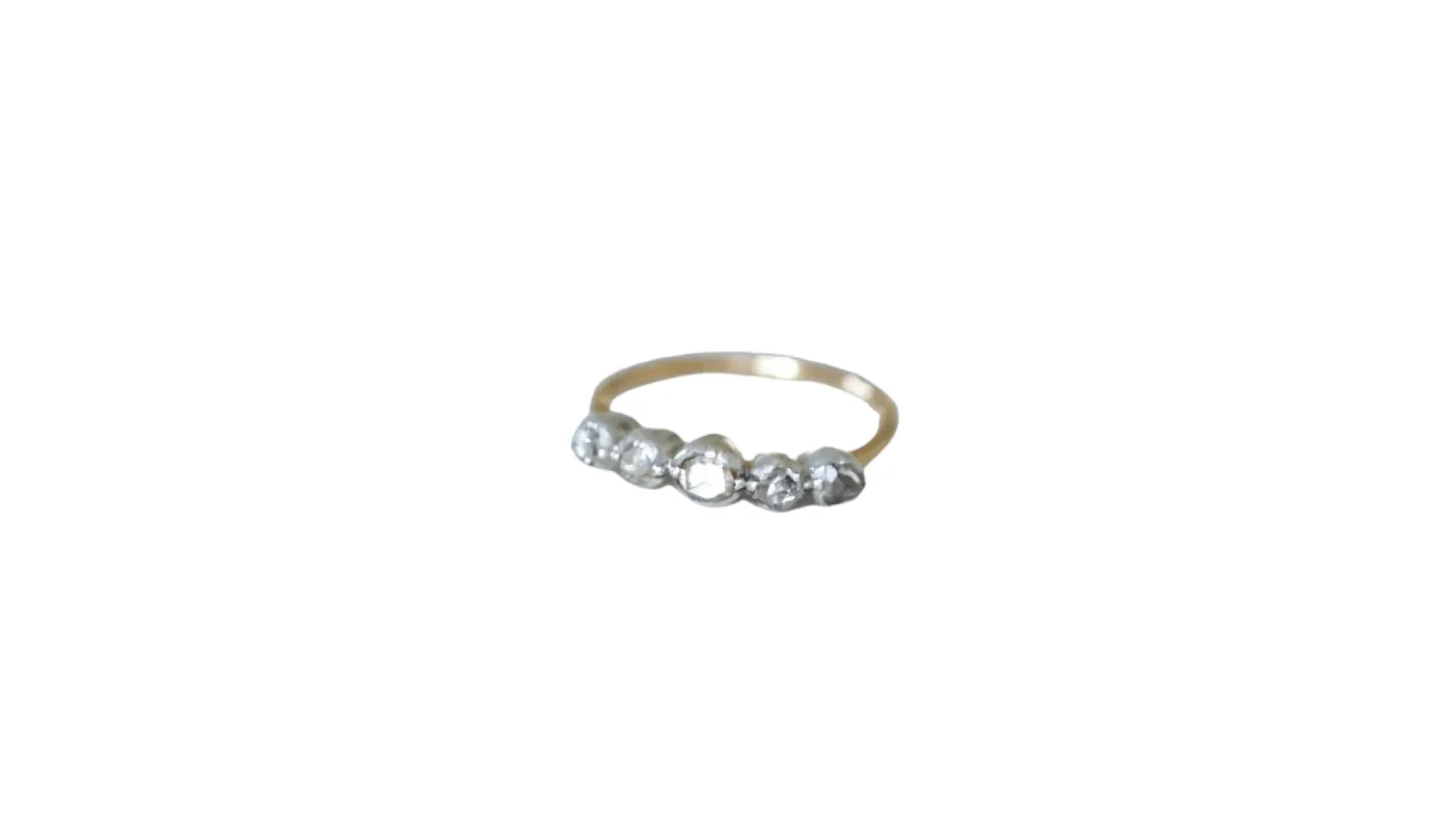 Bague jarretière ancienne diamants sold by 58 Facettes