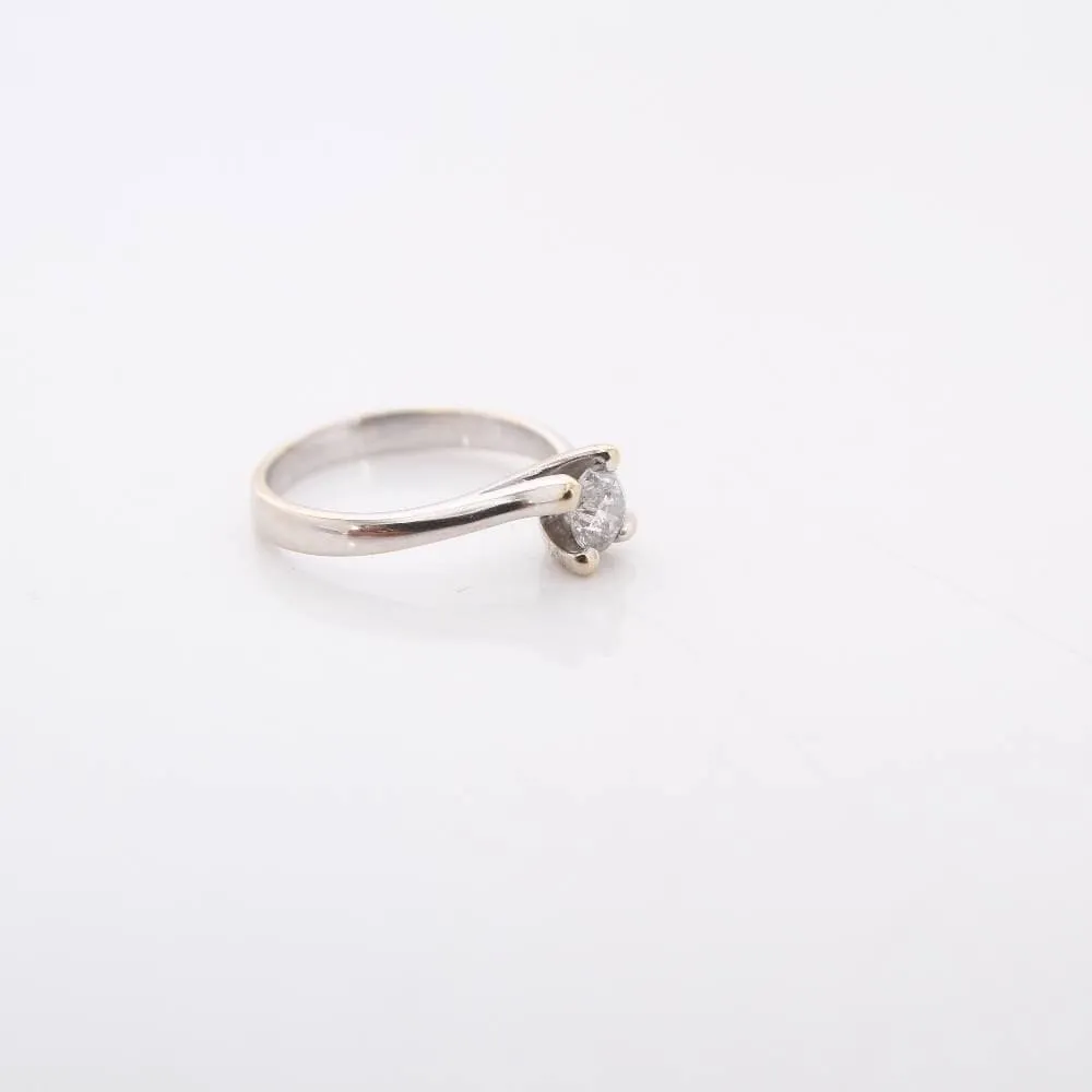 Bague Solitaire or blanc diamant 0.50ct sold by 58 Facettes product image thumbnail 2