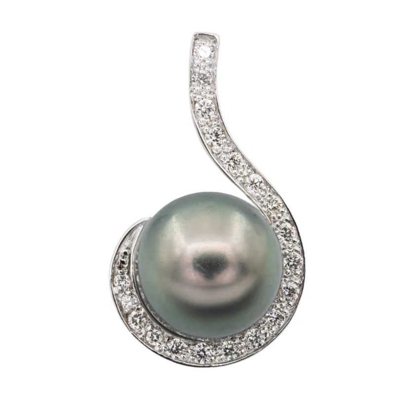 Pendentif Or blanc Perle de tahiti sold by 58 Facettes