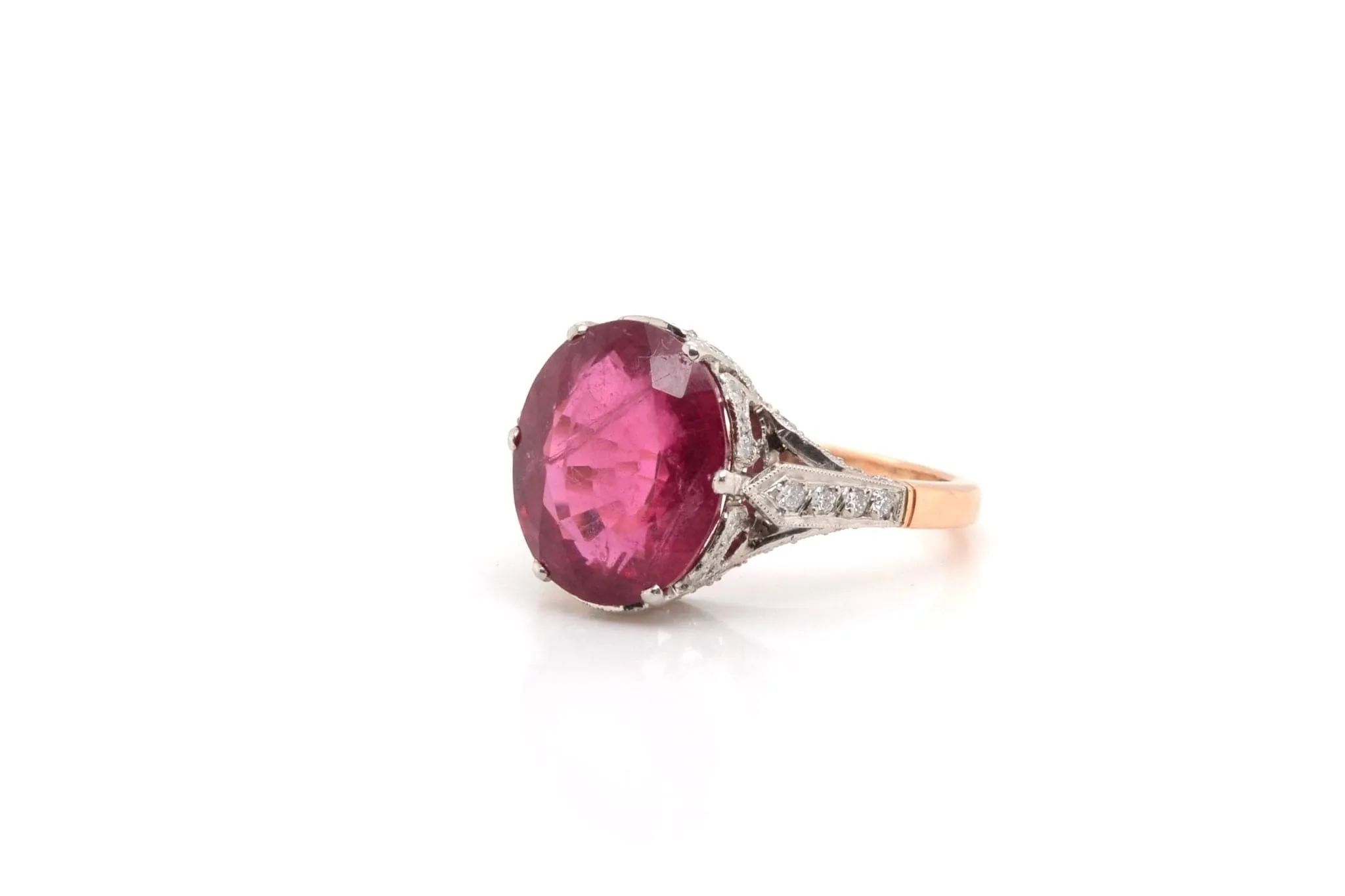Bague Or blanc Platine Rubellite Diamants sold by 58 Facettes product image thumbnail 3