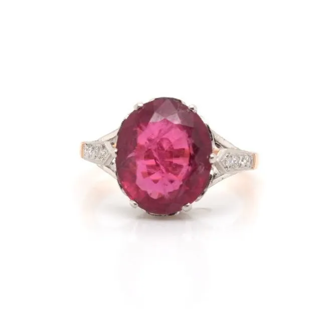Bague Or blanc Platine Rubellite Diamants sold by 58 Facettes