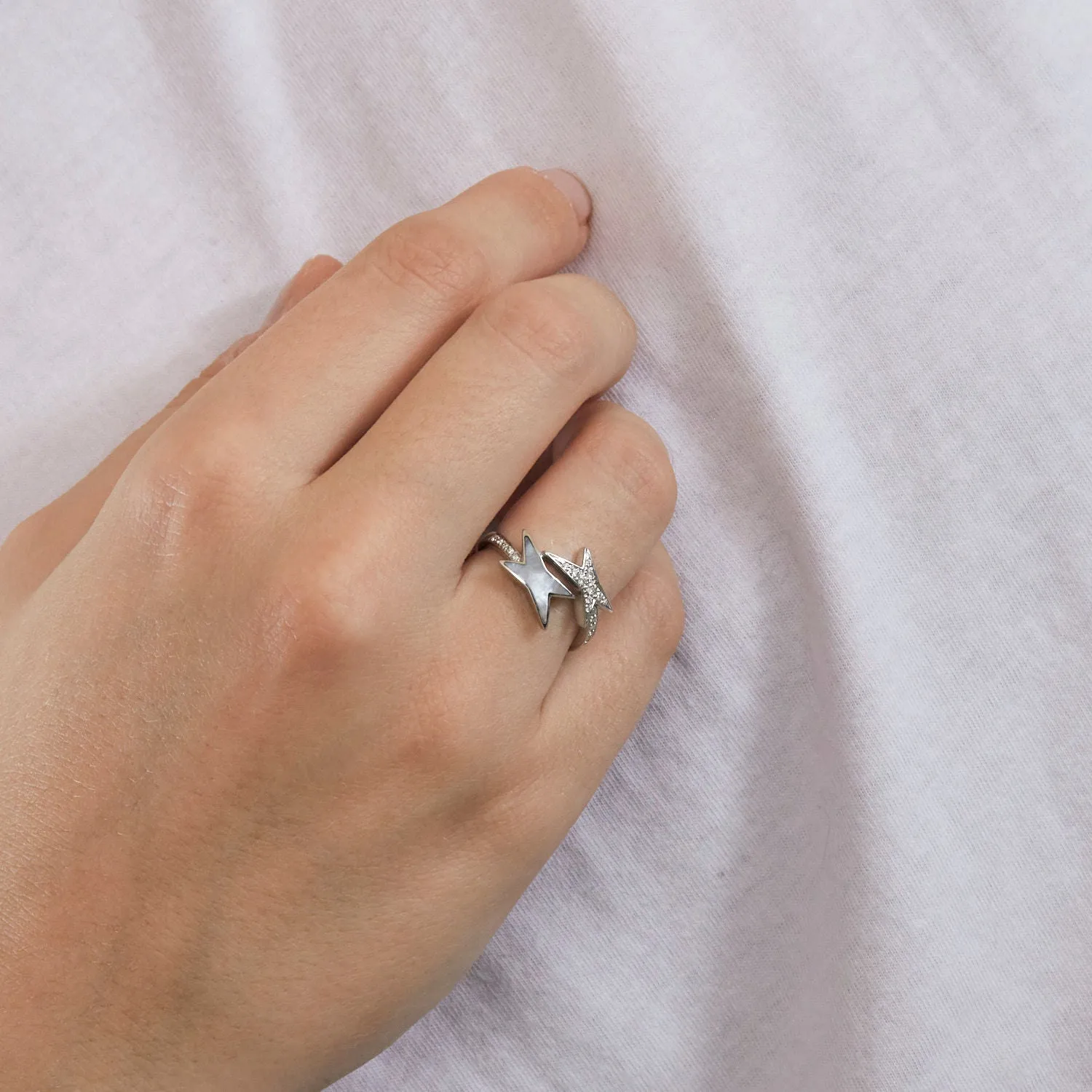 MAUBOUSSIN - Bague Etoile de vie or blanc diamants sold by 58 Facettes product image thumbnail 2