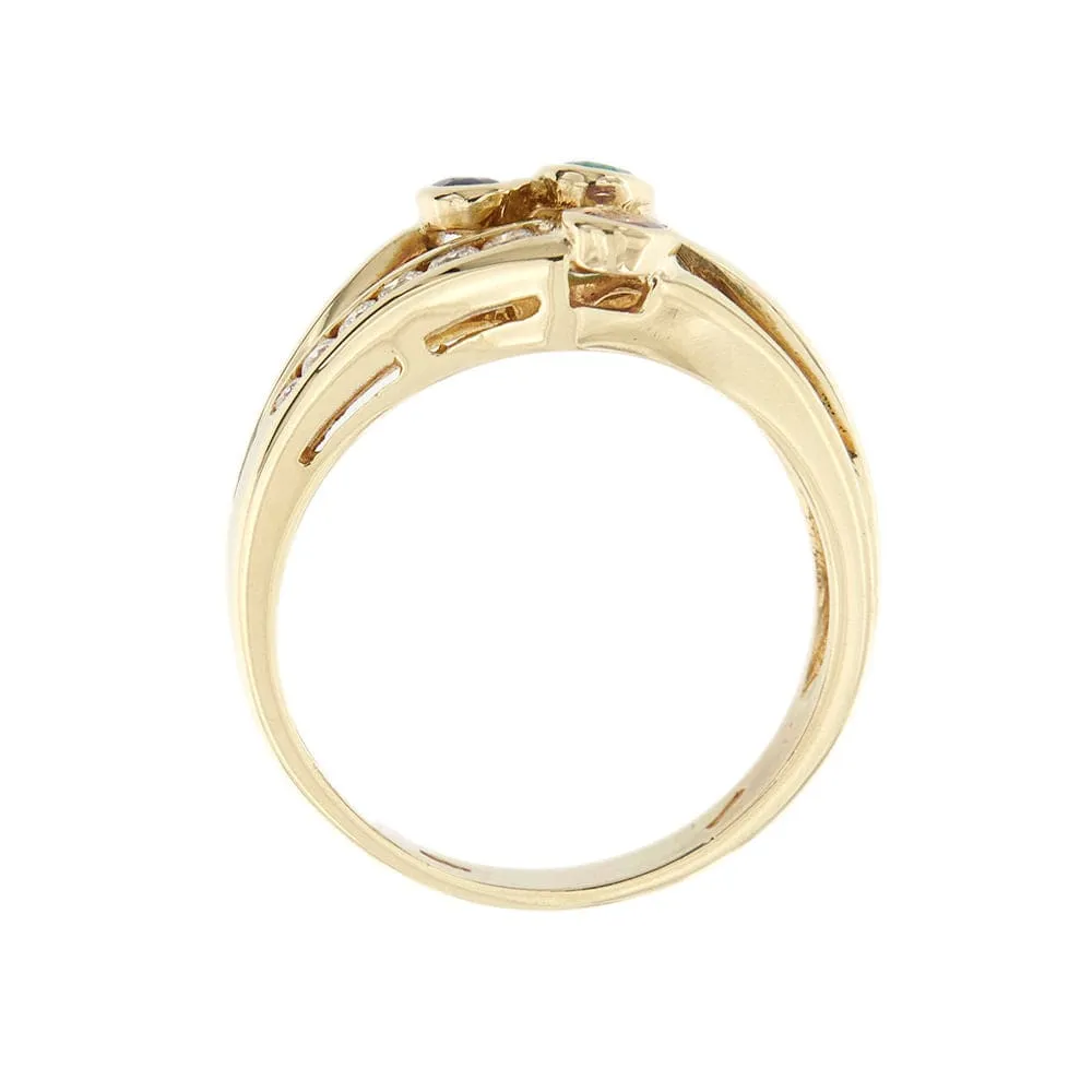 Bague avec rubis, émeraude, saphir et diamants sold by 58 Facettes product image thumbnail 2