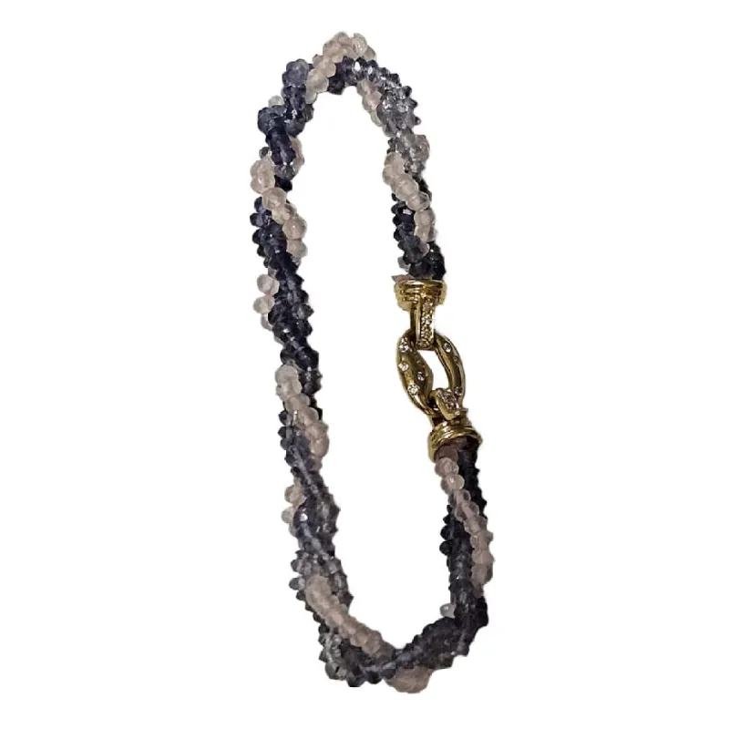 Bracelet de perles, fermoir or et diamants made by 58 Facettes