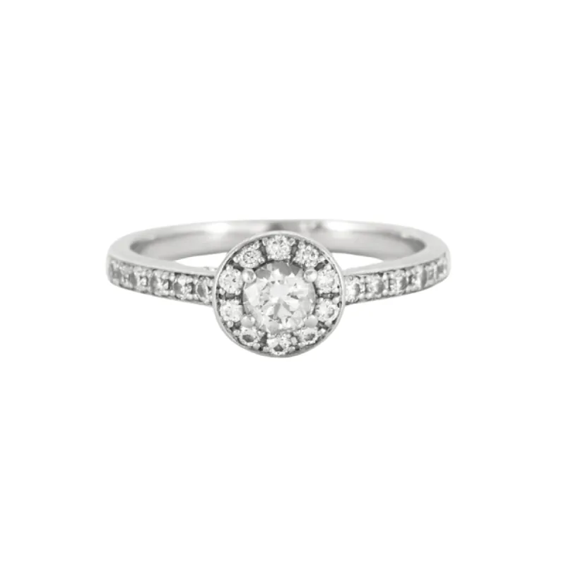 Bague or gris et diamants sold by 58 Facettes