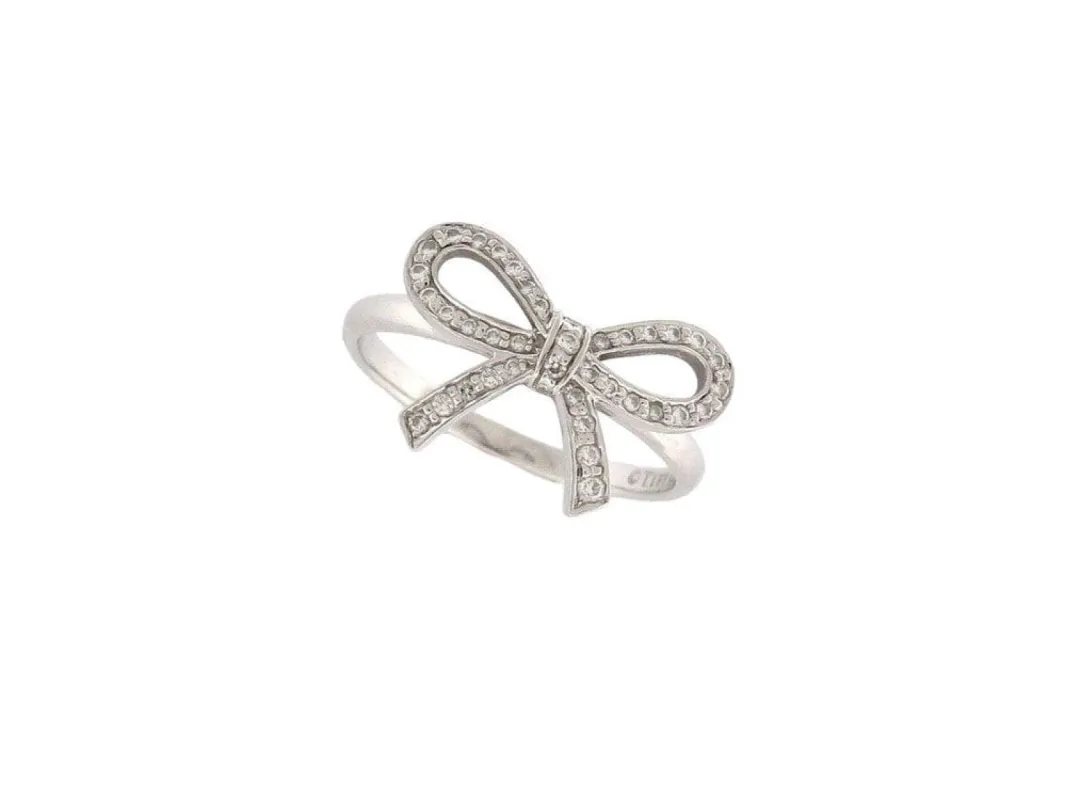 bague TIFFANY & CO noeud platine 950 diamants sold by 58 Facettes