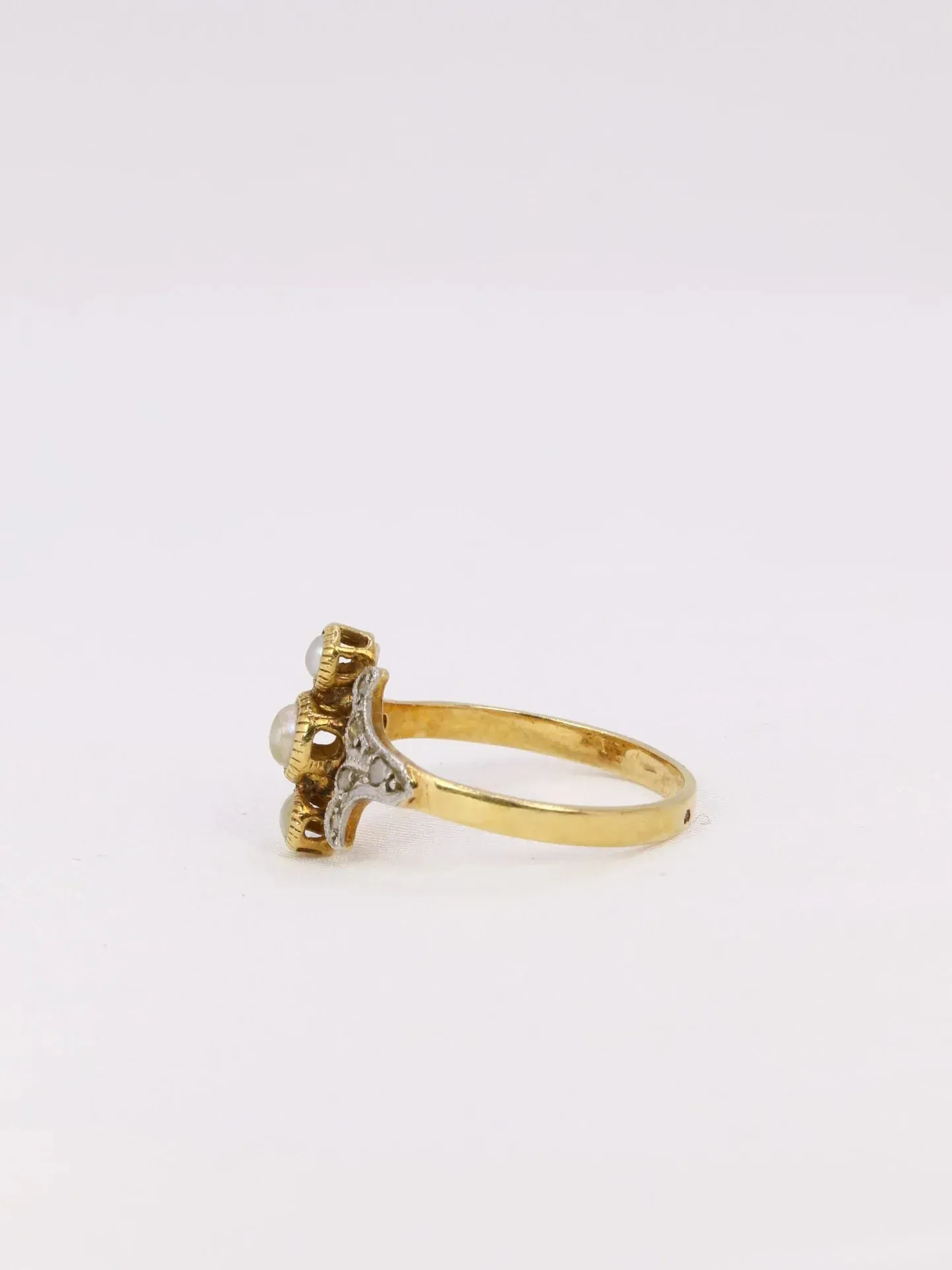 Bague Art Nouveau perles diamants sold by 58 Facettes product image thumbnail 4