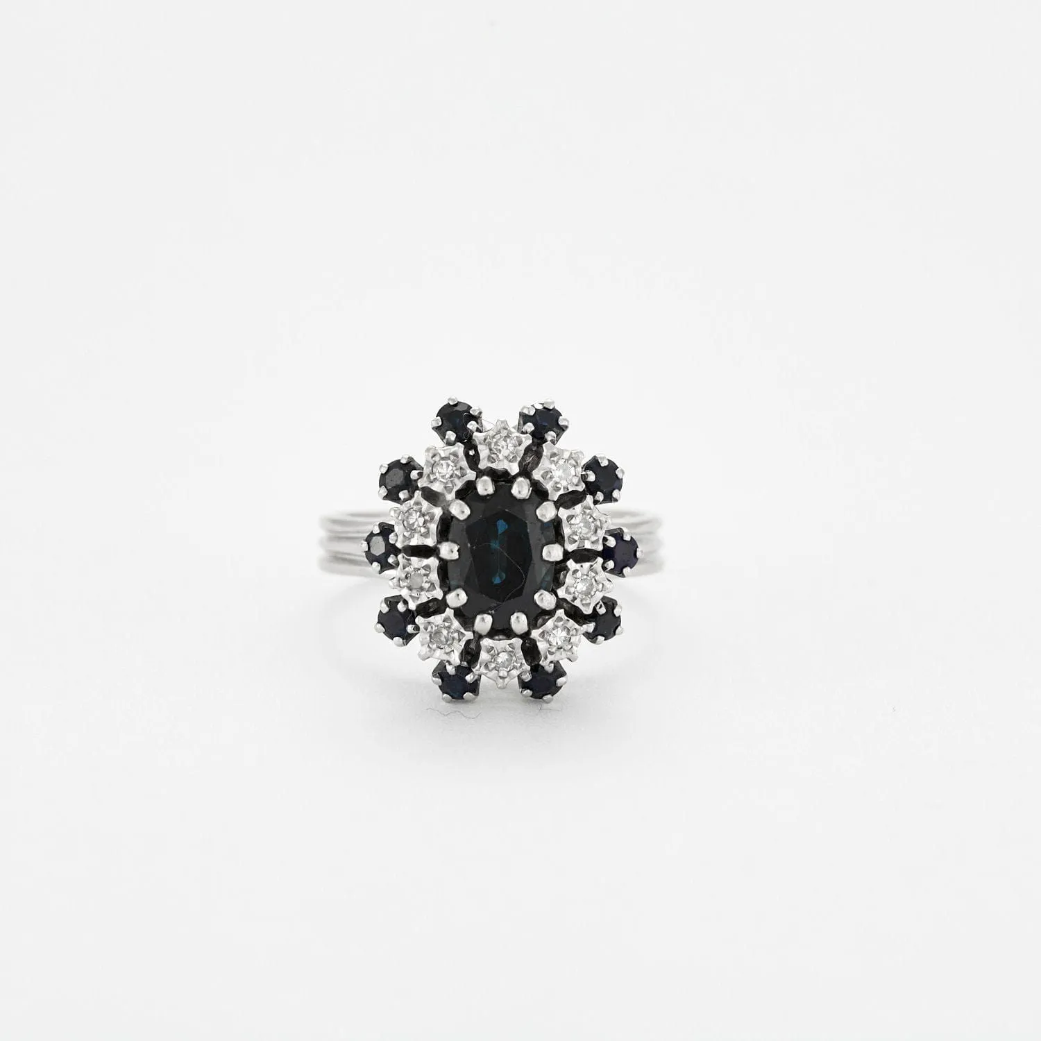 Bague Marguerite Saphirs Diamants sold by 58 Facettes product image thumbnail 3