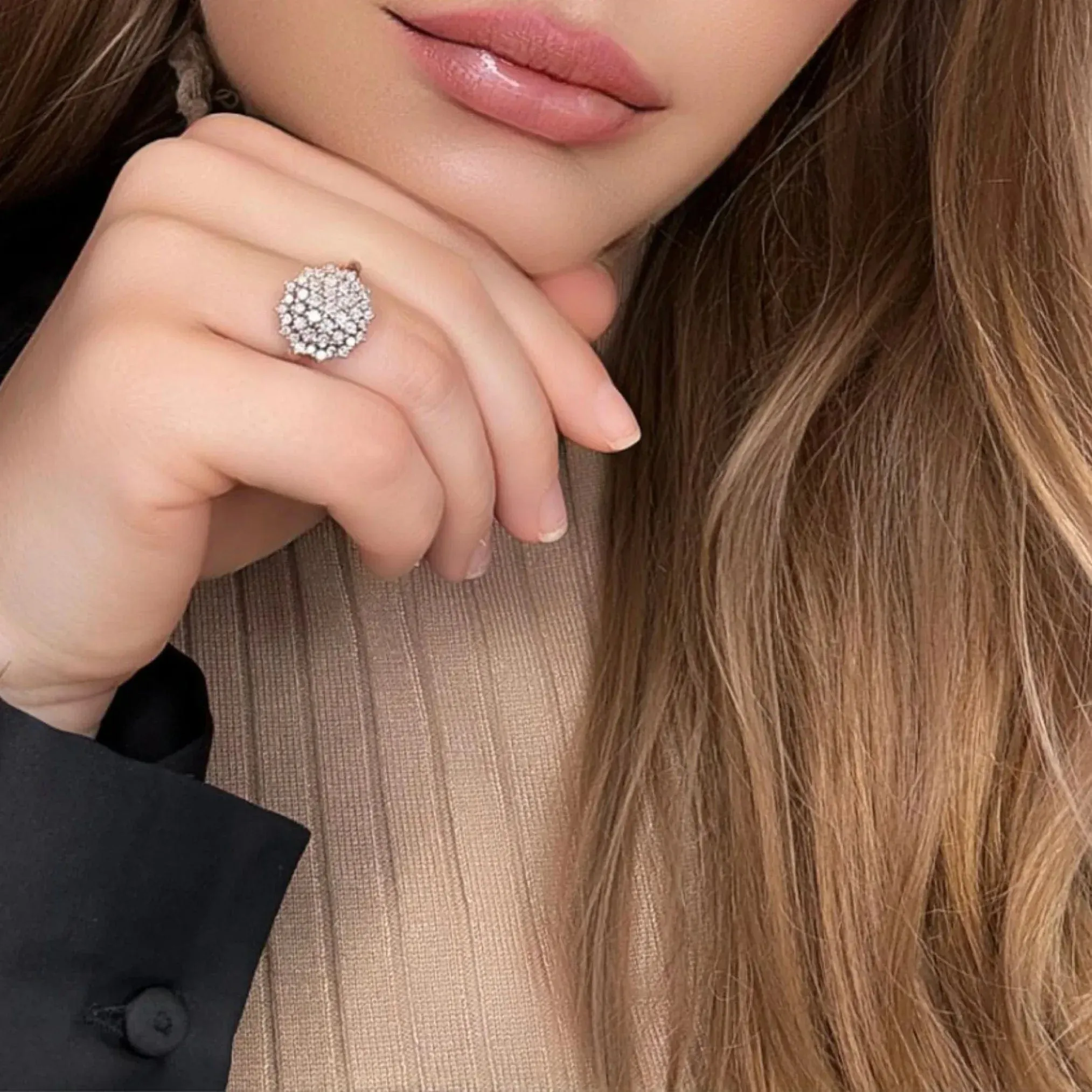 Bague Pavée Or Blanc 18k & Diamants sold by 58 Facettes product image thumbnail 2