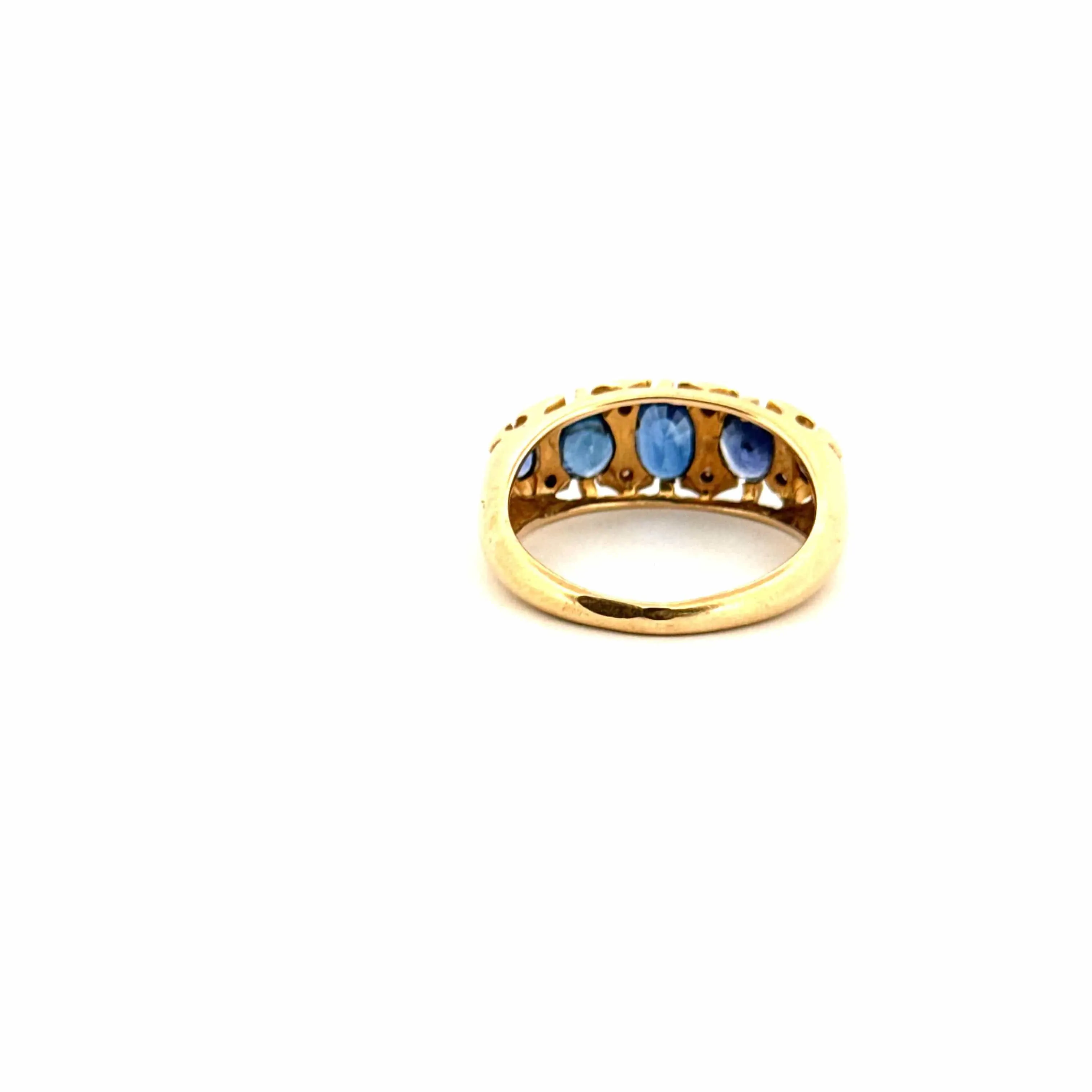 Bague Jarretière Or Jaune 18 k Saphirs & Diamants sold by 58 Facettes product image thumbnail 5