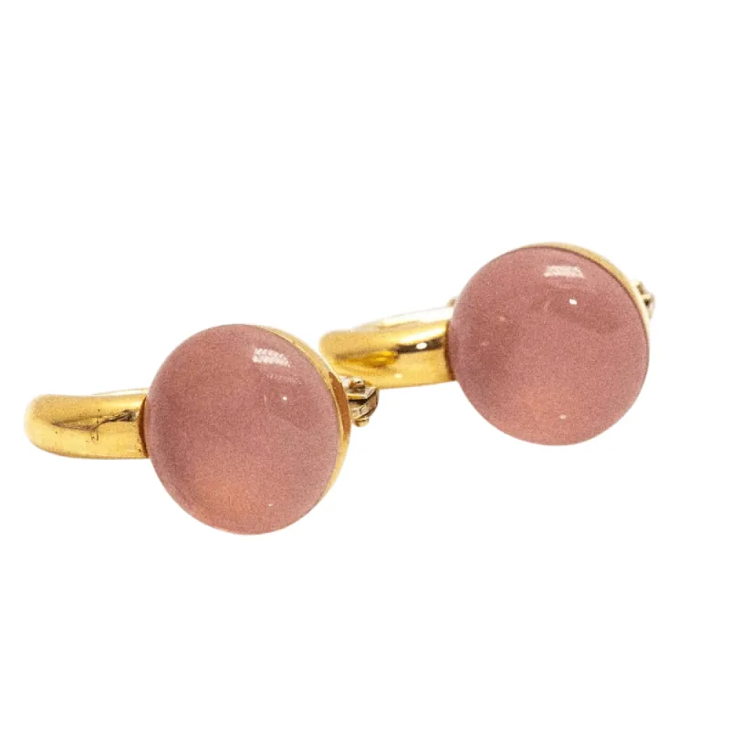 RIKIO - Boucles d'oreilles en Or et Quartz Rose sold by 58 Facettes