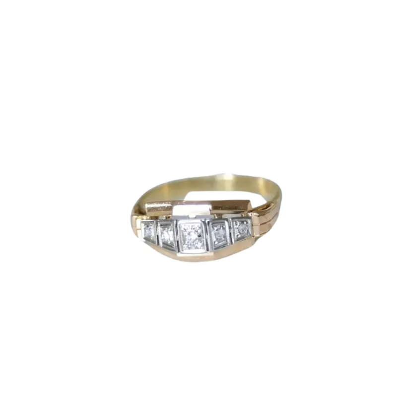 Bague bandeau Art-Déco 3 Ors Diamants sold by 58 Facettes