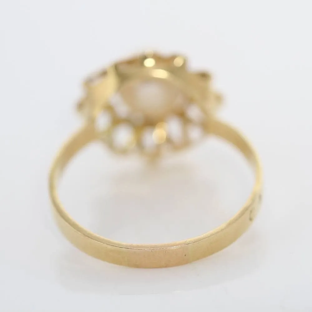 Bague en or 18 carats de style vintage avec perle sold by 58 Facettes product image thumbnail 4