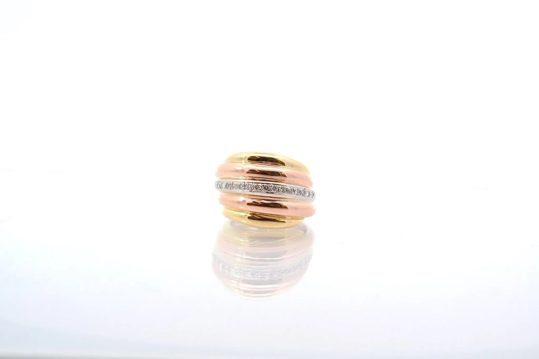 Bague diamants en or rose et jaune sold by 58 Facettes product image thumbnail 5