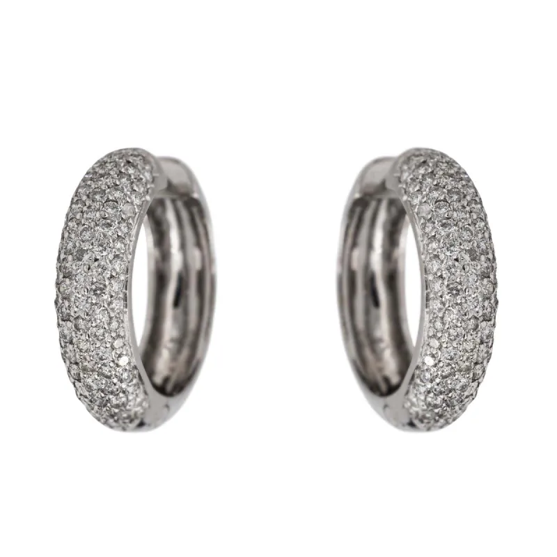 Boucles d'oreilles Créoles Or blanc Diamant sold by 58 Facettes