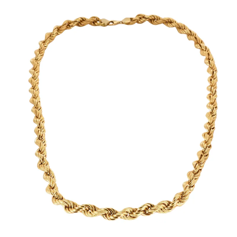 collier maille corde alternée or jaune sold by 58 Facettes