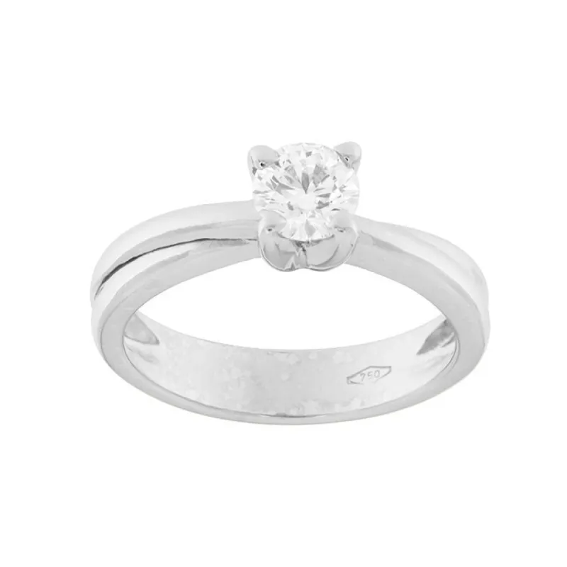Bague solitaire or blanc diamant 0,53 ct sold by 58 Facettes