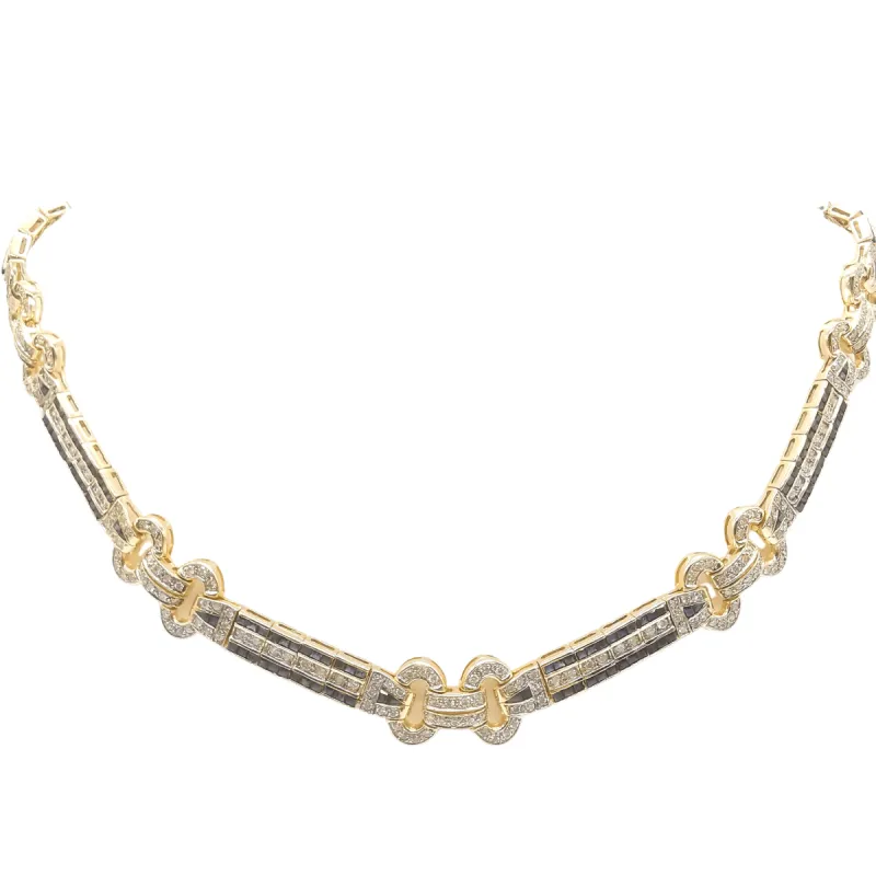 Collier en or diamants & saphirs sold by 58 Facettes