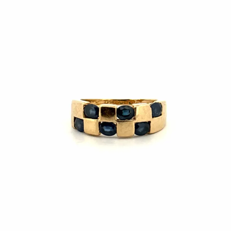Bague Or jaune & Saphirs sold by 58 Facettes