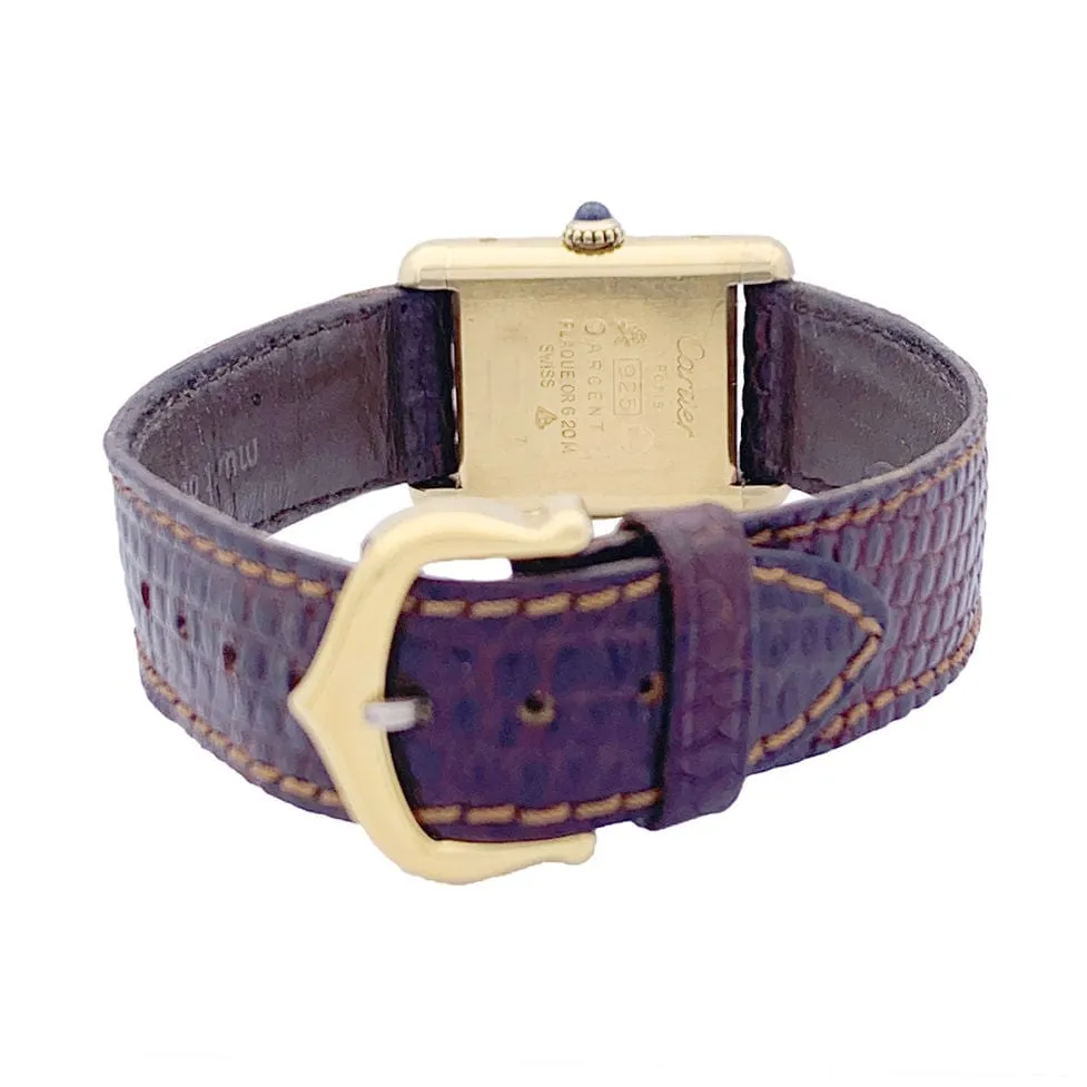 Montre Cartier "Tank Must" argent plaqué or, cadran laqué rouge. sold by 58 Facettes product image thumbnail 4