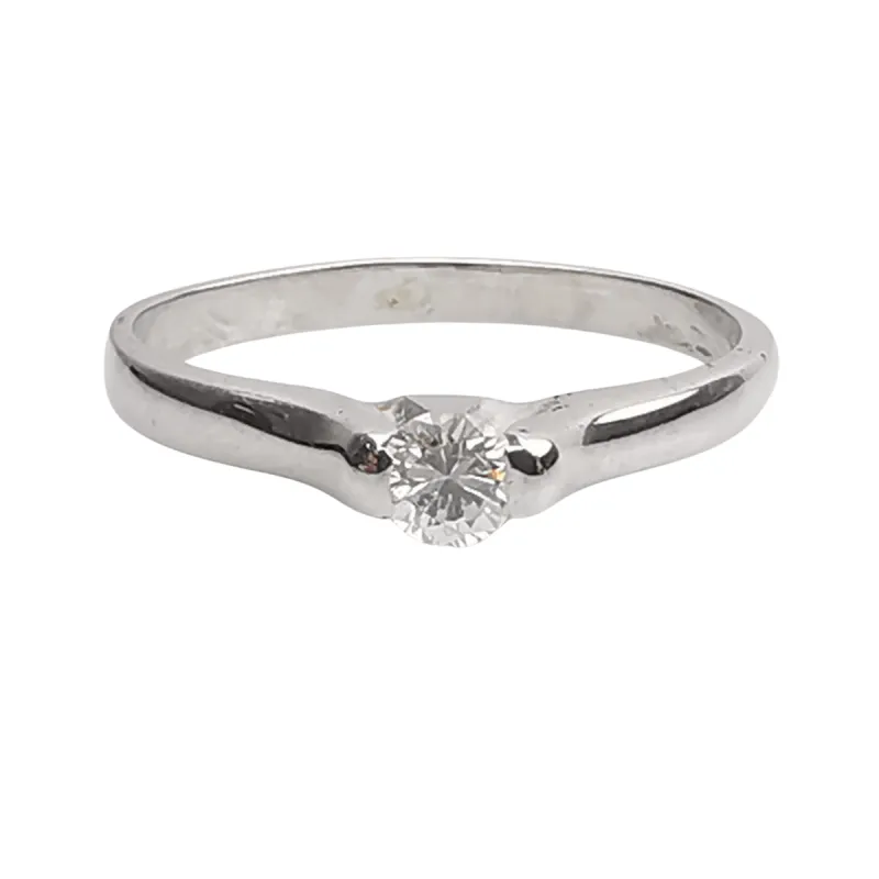 Solitaire en or blanc et Diamant sold by 58 Facettes