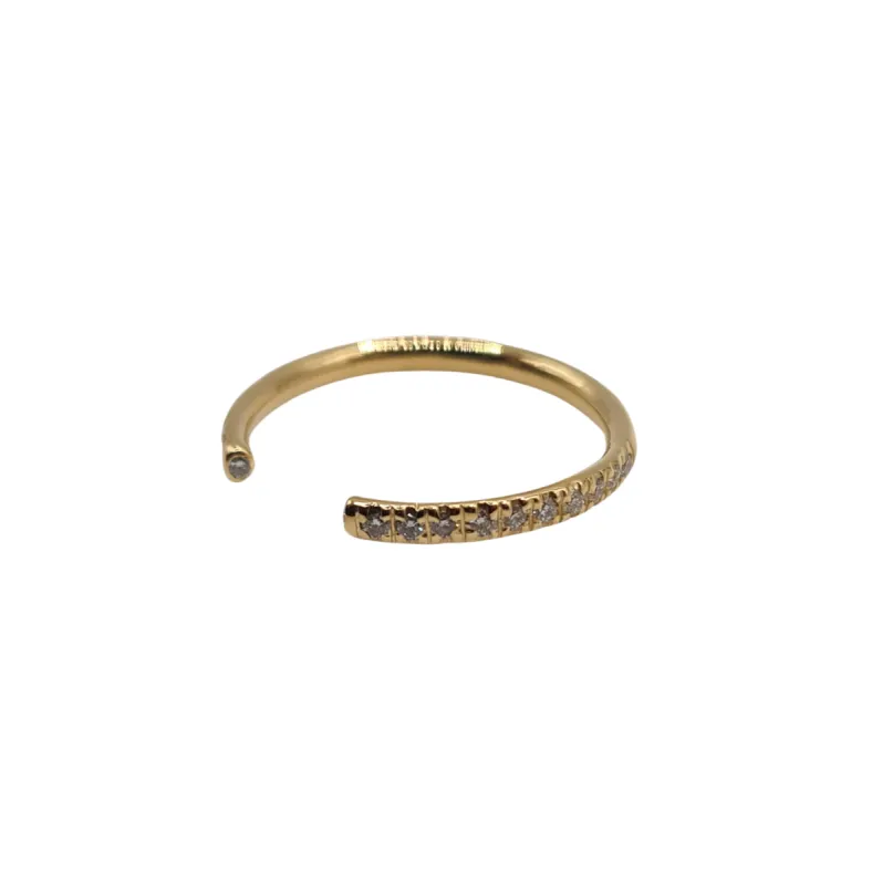 Bague or jaune sertie de diamants sold by 58 Facettes