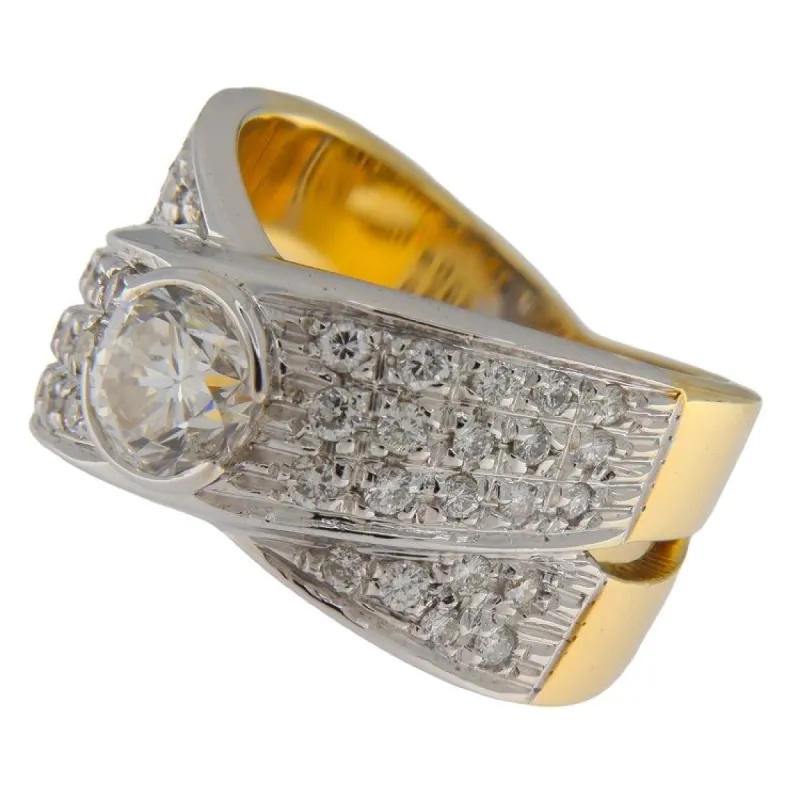 Bague 2 ors diamant central 1,05 ct sold by 58 Facettes