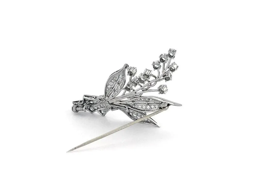 Broche Vintage en Platine avec Diamant sold by 58 Facettes