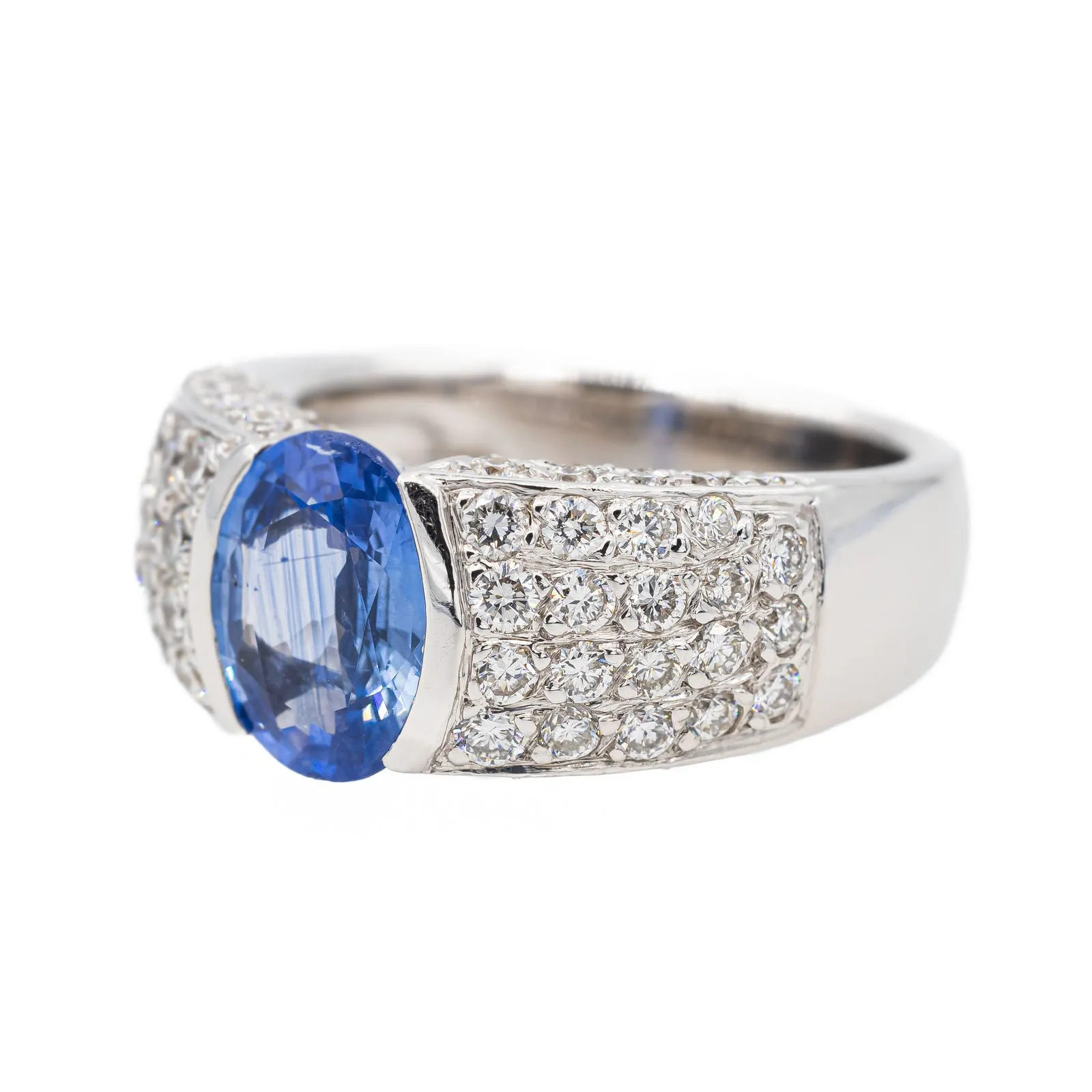 Bague Or blanc Saphir sold by 58 Facettes product image thumbnail 2