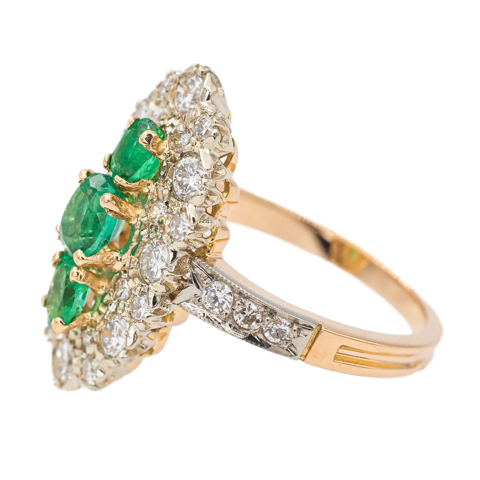 Bague Marquise Or jaune Emeraude sold by 58 Facettes product image thumbnail 4