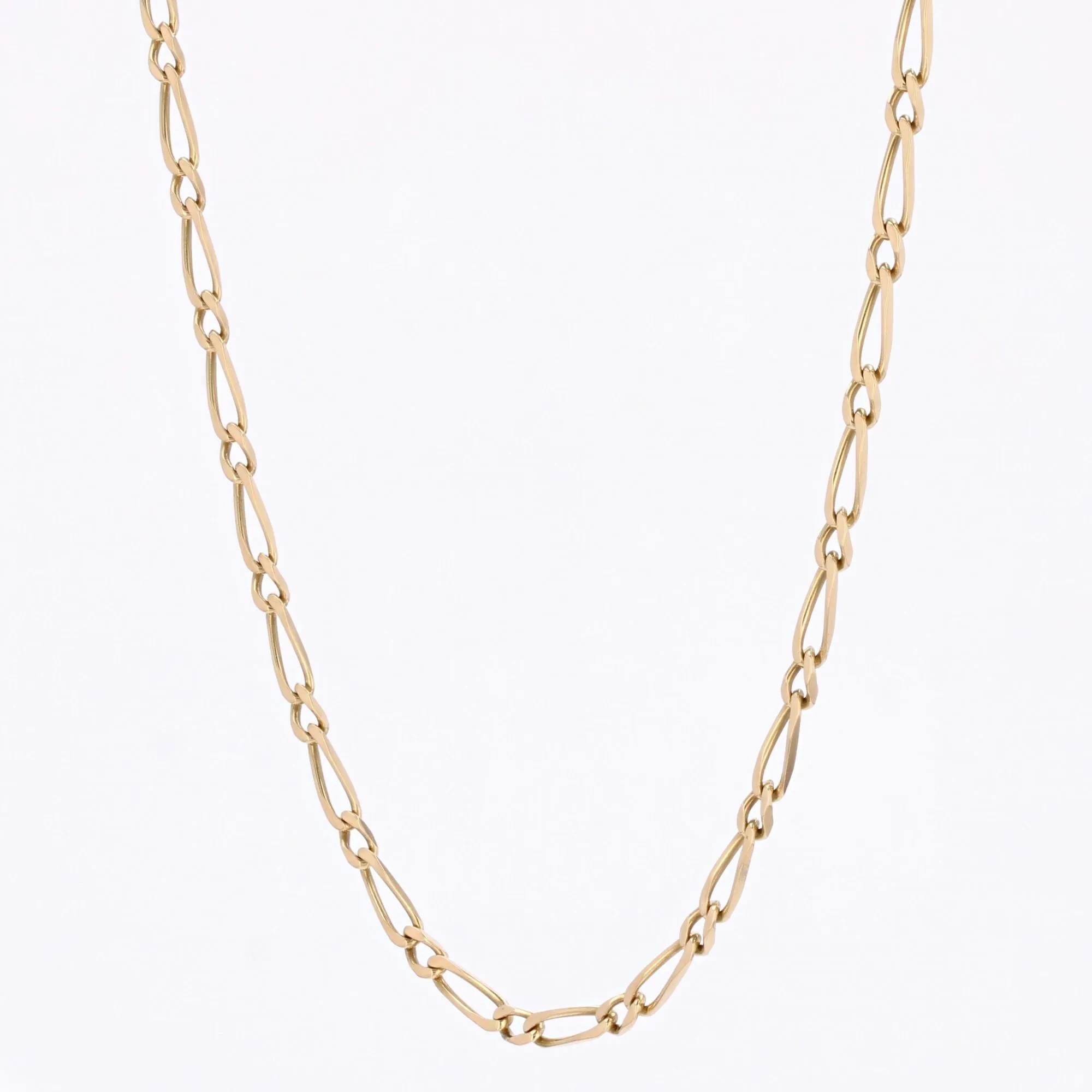 Chaine gourmette alternée limée or jaune sold by 58 Facettes product image thumbnail 5