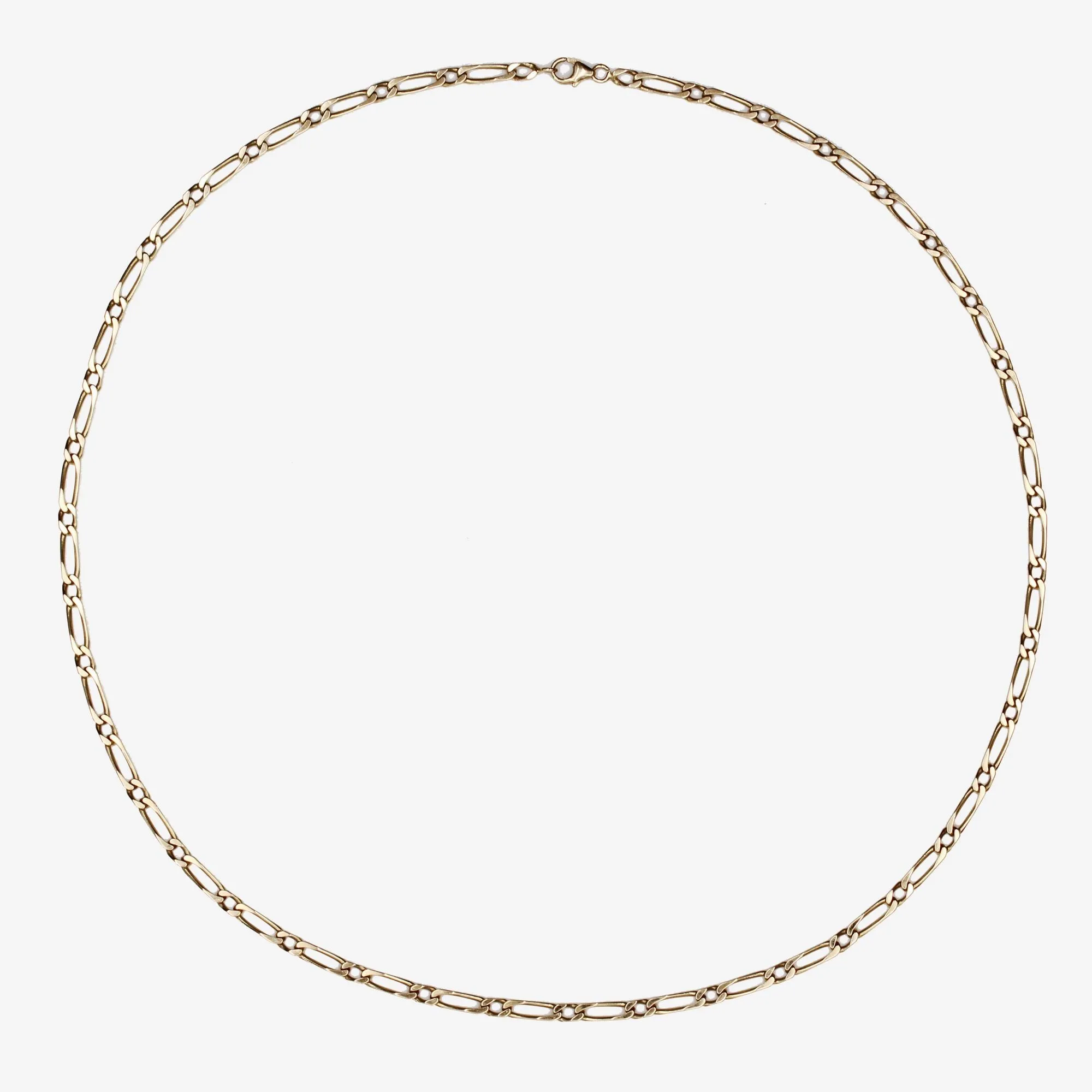 Chaine gourmette alternée limée or jaune sold by 58 Facettes product image thumbnail 3