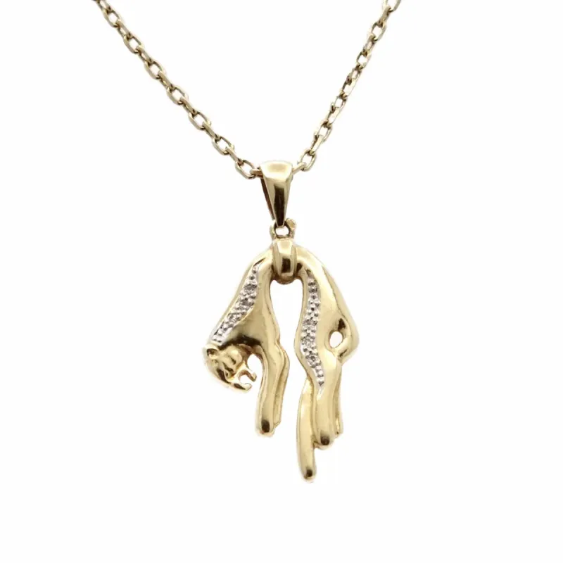 Pendentif "panthère molle" Or jaune Diamants sold by 58 Facettes