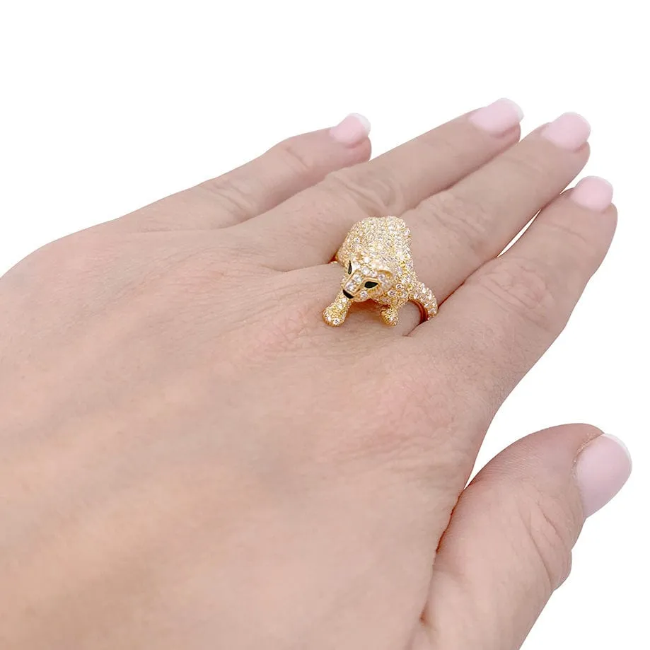 Bague Haute Joaillerie Cartier, "Panthère de Cartier", or jaune, diamants. sold by 58 Facettes product image thumbnail 2