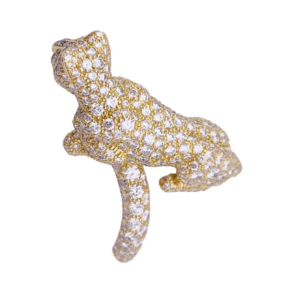 Bague Haute Joaillerie Cartier, "Panthère de Cartier", or jaune, diamants. sold by 58 Facettes product image thumbnail 4