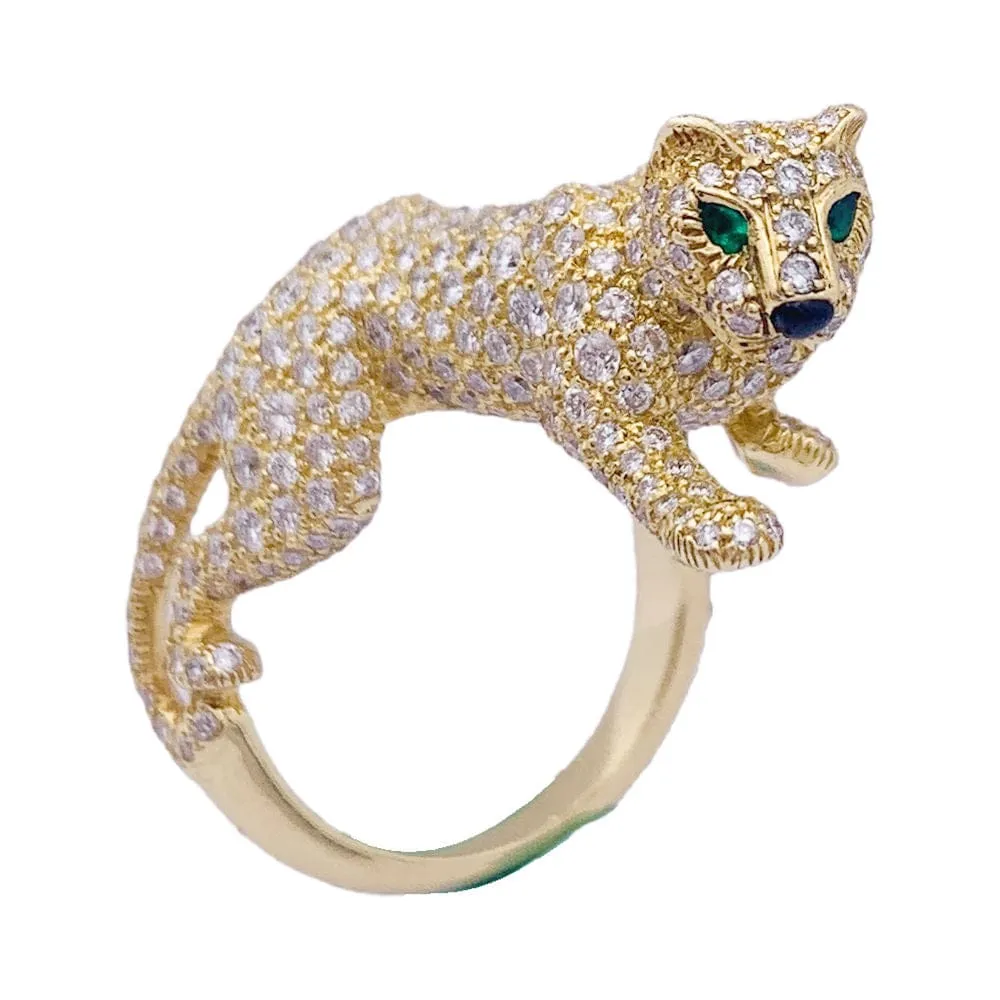 Bague Haute Joaillerie Cartier, "Panthère de Cartier", or jaune, diamants. sold by 58 Facettes product image thumbnail 5