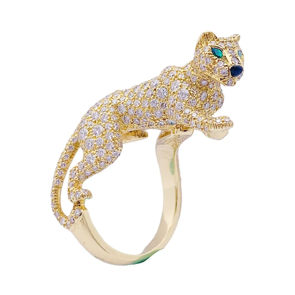 Bague Haute Joaillerie Cartier, "Panthère de Cartier", or jaune, diamants. sold by 58 Facettes