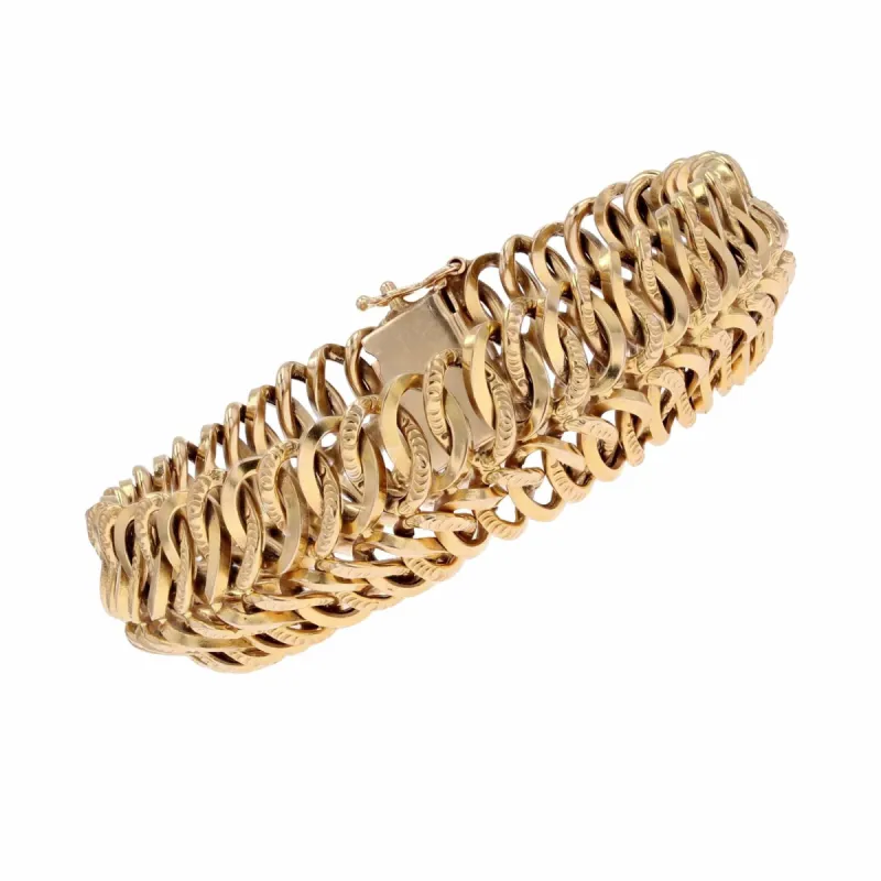 Bracelet or jaune vintage ajouré sold by 58 Facettes