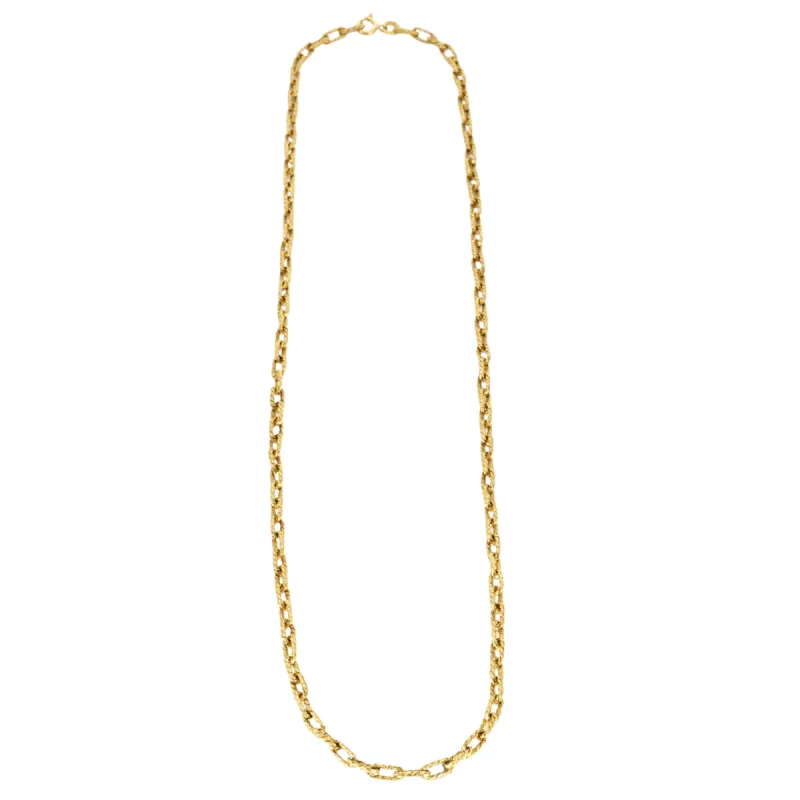 Collier or jaune maille forçat torsadée sold by 58 Facettes
