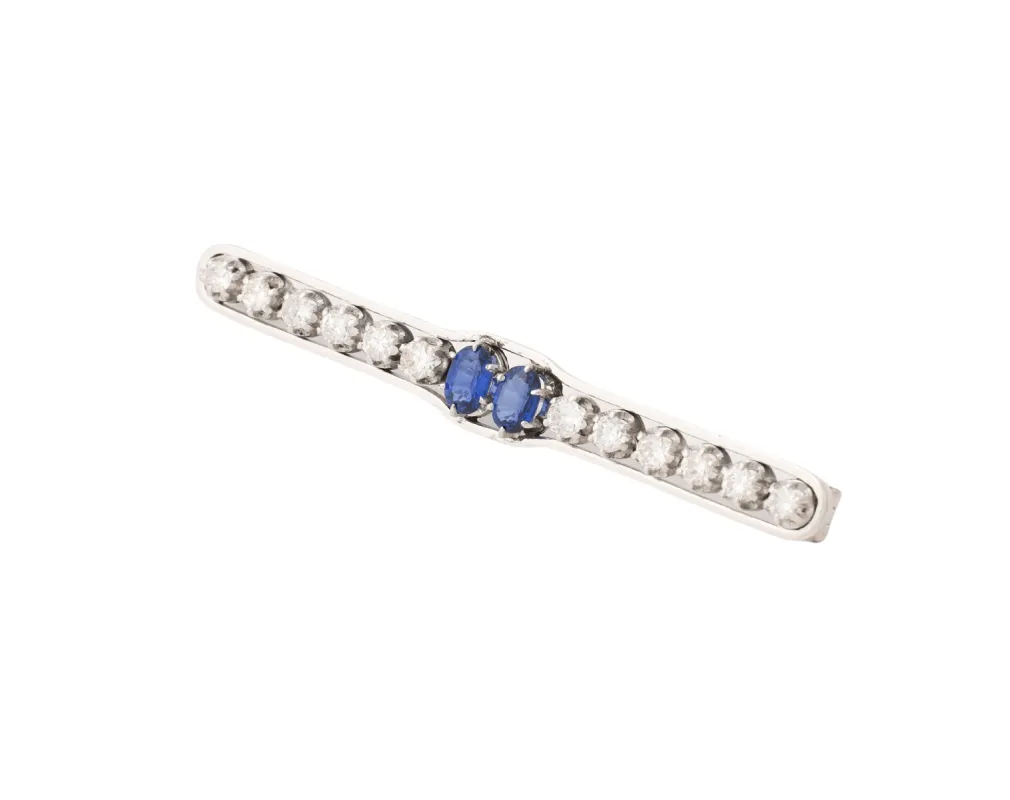 Broche saphirs et diamants sold by 58 Facettes
