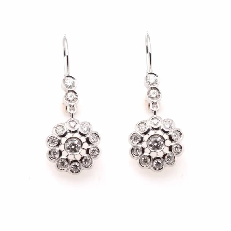 Boucles d'oreilles Or blanc Diamants sold by 58 Facettes