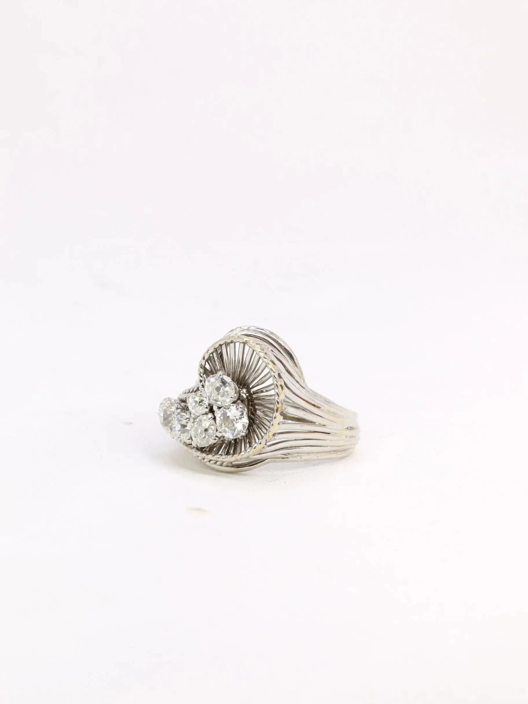 Bague tourbillon or blanc diamants sold by 58 Facettes product image thumbnail 4