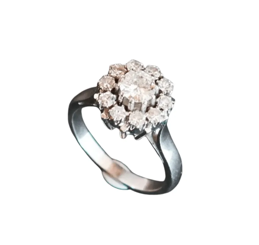 Bague Marguerite Diamants et Or Blanc sold by 58 Facettes