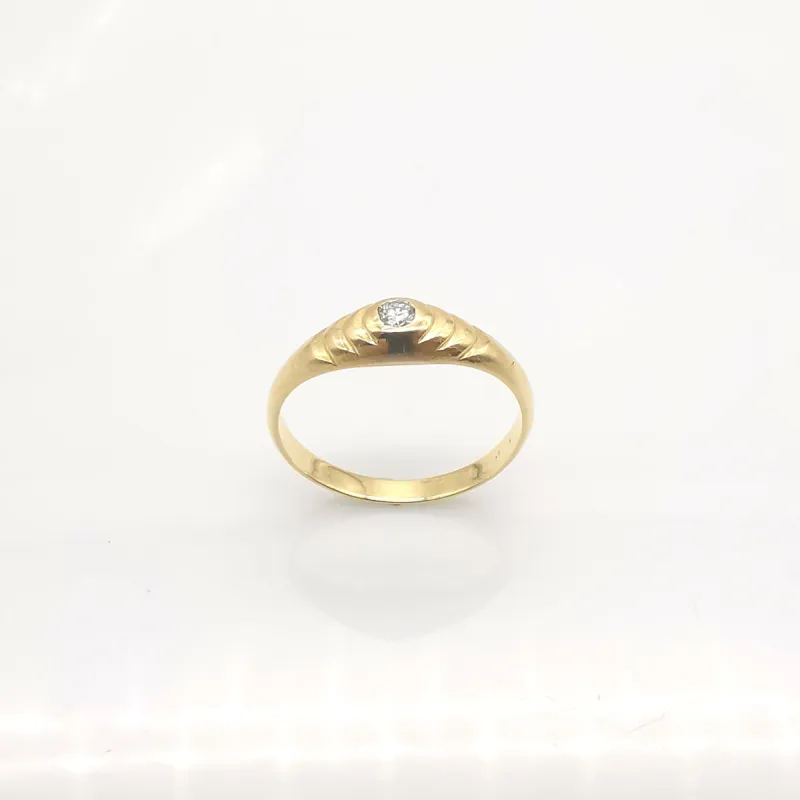 Bague solitaire Or jaune et Diamant sold by 58 Facettes