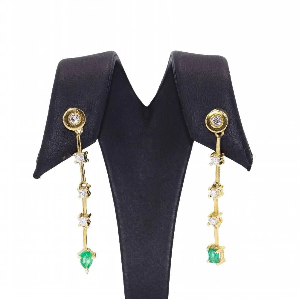Boucles d'oreilles colombiennes en or et émeraudes sold by 58 Facettes product image thumbnail 3