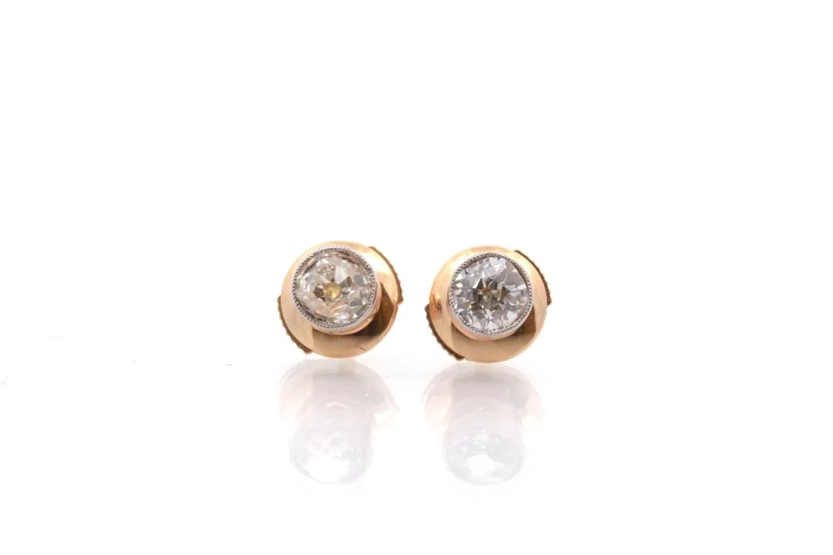 Puces d’oreilles diamants en or sold by 58 Facettes