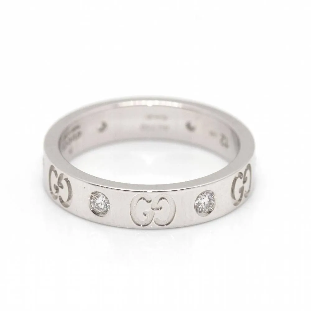 GUCCI - Bague "Icon" Or blanc Diamants sold by 58 Facettes