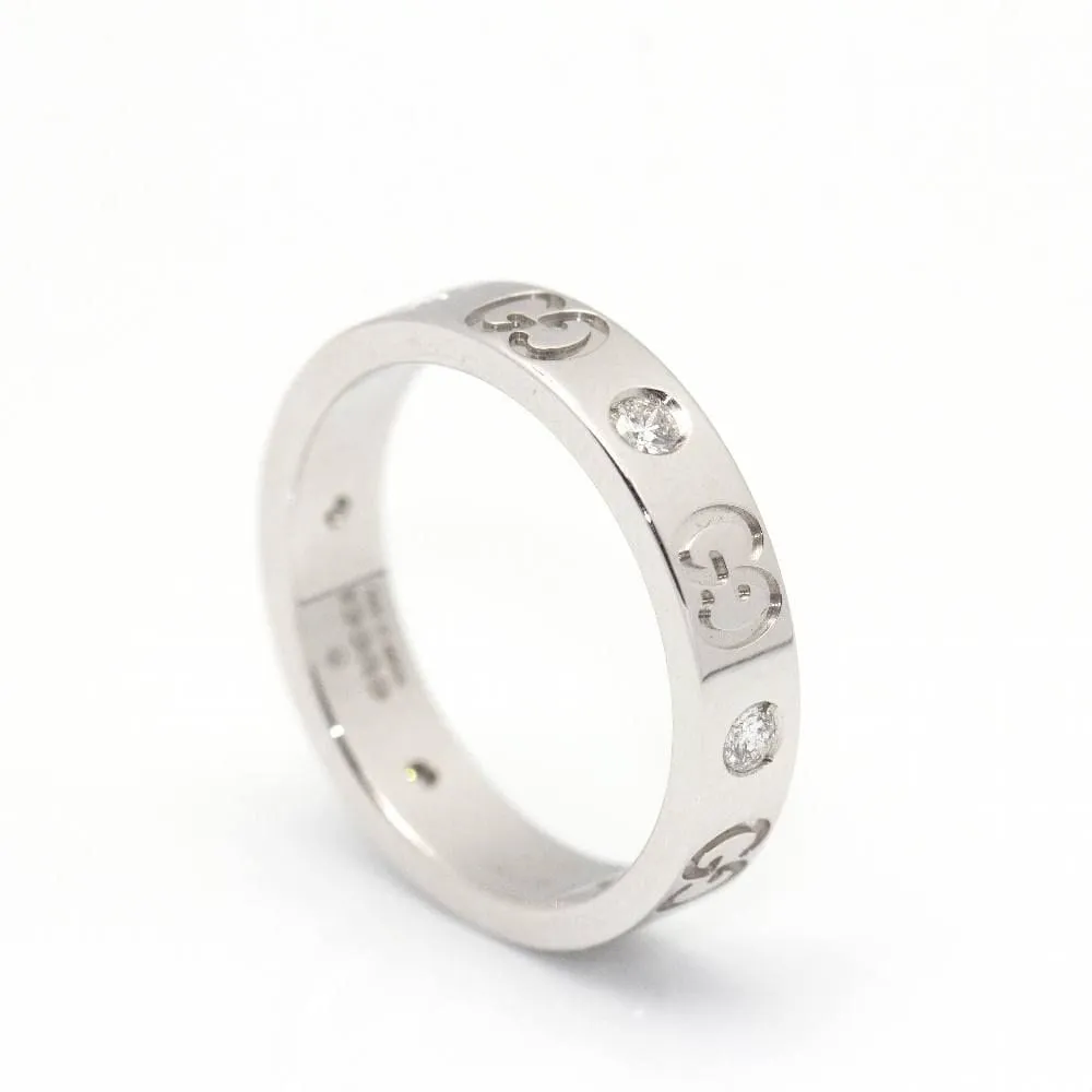 GUCCI - Bague "Icon" Or blanc Diamants sold by 58 Facettes product image thumbnail 2