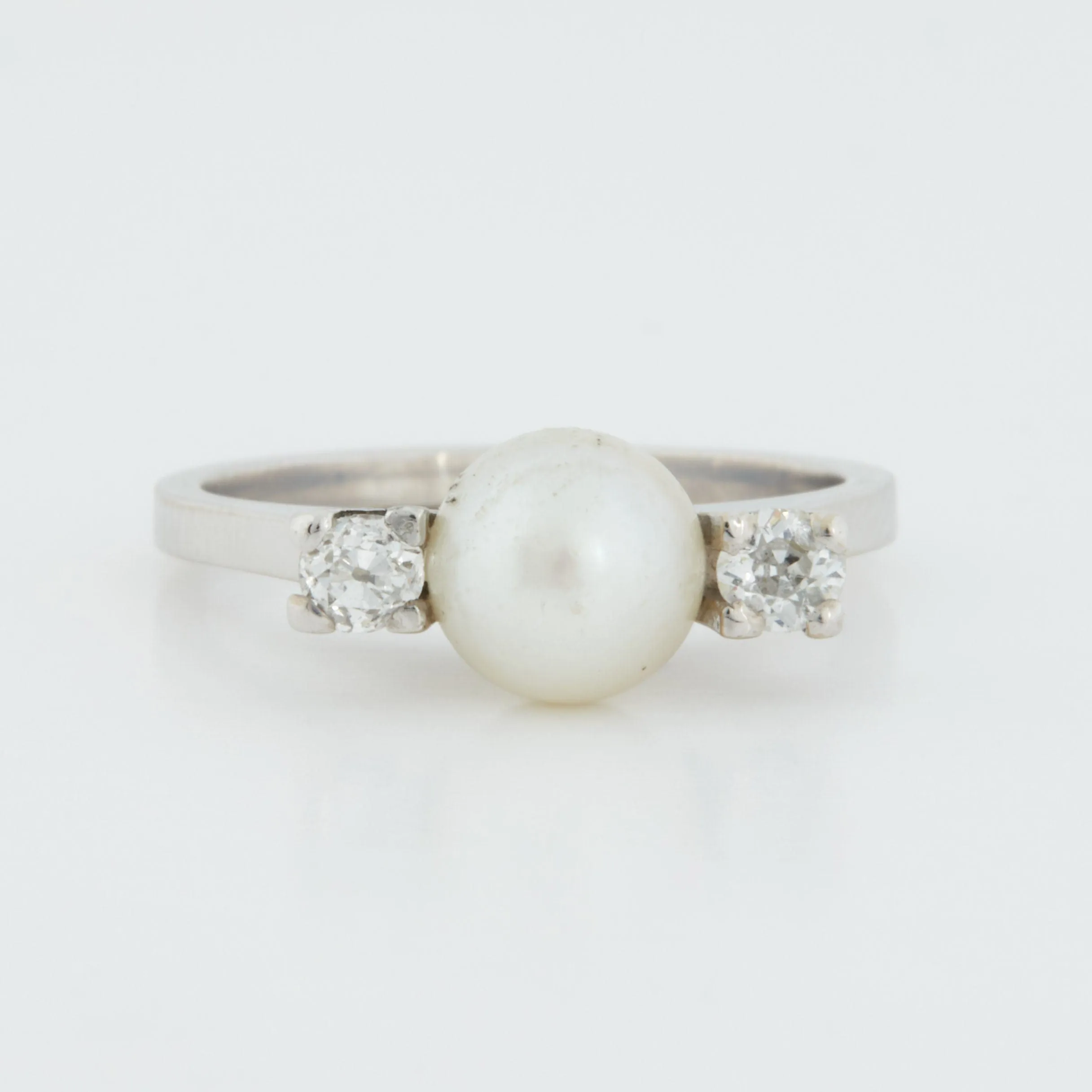 Bague Or blanc Perle Diamants sold by 58 Facettes product image thumbnail 3