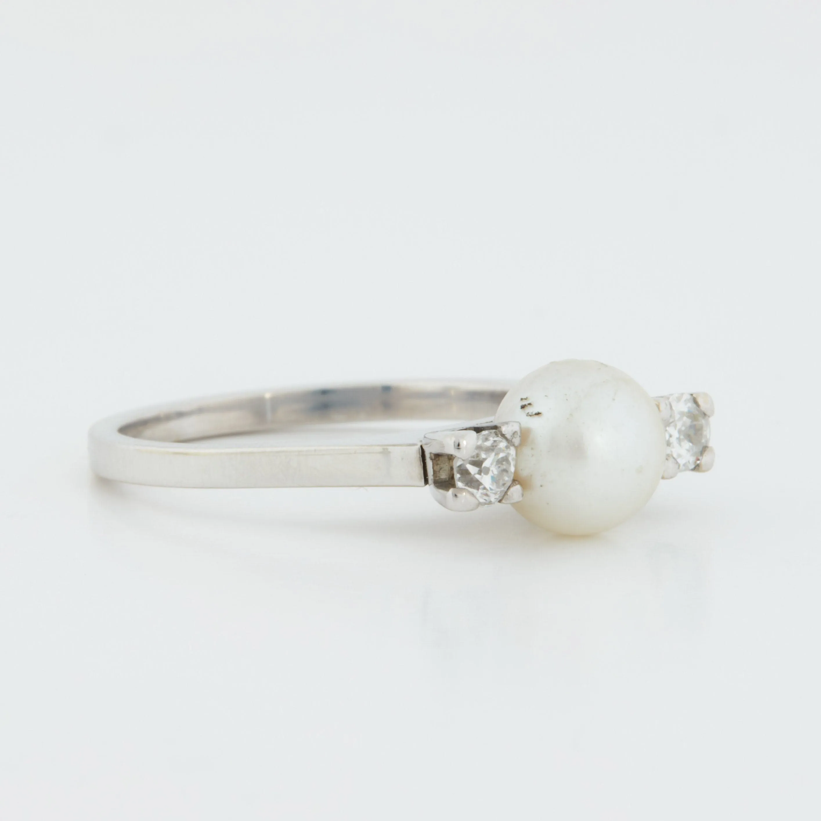 Bague Or blanc Perle Diamants sold by 58 Facettes product image thumbnail 4